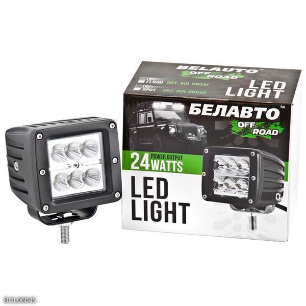 Світлодіодна додаткова LED фара БЕЛАВТО Sport Далеко Алюмінієвий корпус (BOL0604S) BOL0604S фото