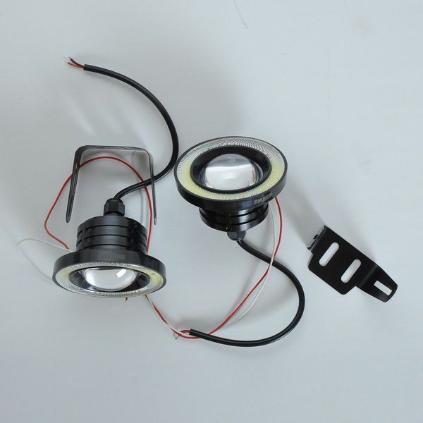 Противотуманные LED Фары круглые Линза с ДХО D64 мм 12V 10W 7000K Белый Свет 2 шт (AG-2511 W) 54953 фото