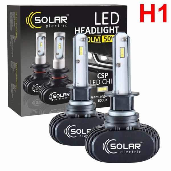 LED лампи автомобільні Solar H1 12/24V 40W 6500K 5000Lm CSP1860 2 шт (8201) 57550 фото