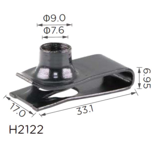 Скоба під гвинт L-33, 1x17 D=9 M8 Ford, Chevrolet Ford (11516150, N623343S2, N623343S100, 11500661, 11503317)H2122) 68463 фото