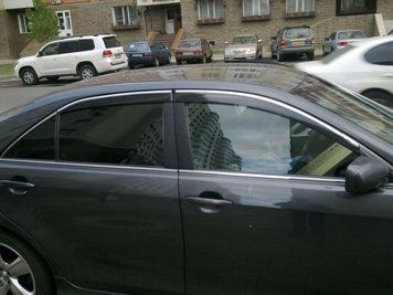 Дефлектори вікон вітровики Toyota Camry V40 2006-2011 Хром молдинг (08611-33080) TOCA5011 фото