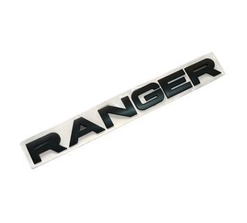Эмблема надпись Ranger для Ford черная 300х32 мм пластик (на скотче) 95775 фото