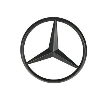 Эмблема задняя Mercedes-Benz W177 черная матовая 80 мм (3 направляющие скотч) OEM A1778170100 95543 фото