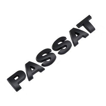Емблема напис Passat метал (прямі букви) 115х16 мм Чорна на скотчі 17803 8980A(MTJ) фото
