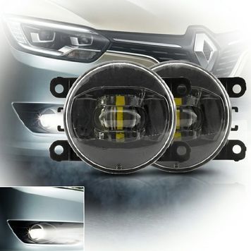 Протитуманні фари для Renault 12V 10W 900Lm 3 лінзи FOG Універсальні 2 шт (RN-198-LED 2in1) 101161 фото