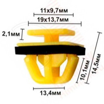 Кліпса кріплення молдингу HYUNDAI KIA NISSAN SUZUKI TOYOTA CHRYSLER (87758-35000 8775835000) C0969 73369 фото
