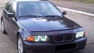 Дефлектор капоту мухобійка для BMW 3 серії (46 кузов) 1998-2001 9147 фото