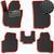 Коврики в салон EVA для Skoda SuperB 2008-2015 с подпятником Черные-Красный кант 5 шт 68091 фото