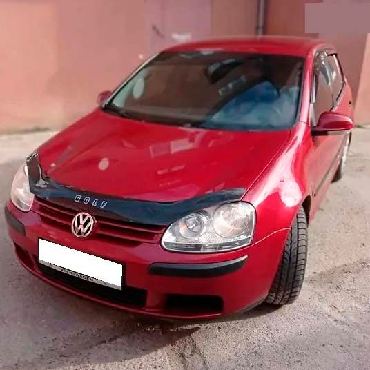 Дефлектор капота мухобійка Volkswagen Golf V 2003-2010 Voron Glass 65958 фото