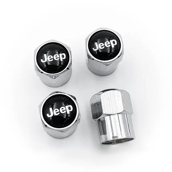 Колпак вентиля колеса JEEP 4 шт Тюнинг Серые 89083 фото