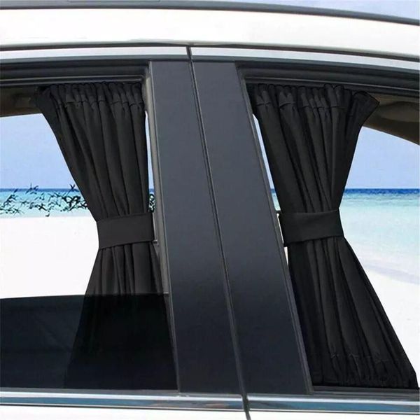 Солнцезащитные шторки Sigma на боковые стекла M / высота 42-47 см / ширина 60 см / двухсторонние Черные 2 шт 36400 фото