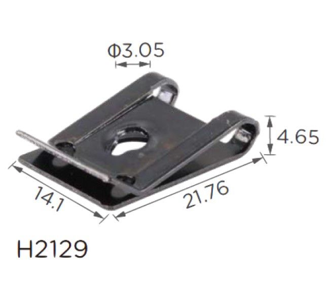 Скоба под винт L-21, 76x14, 1 D=3 Форд, Шевроле, Форд (9431530, 9424837, 381818S2)H2129) 68466 фото