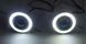 Противотуманные LED Фары круглые Линза с ДХО D89 мм 12V 15W 5000K-COB Белый Свет 2 шт (AG-2509 W) 54953 фото 4