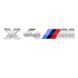 Эмблема надпись X4M для Bmw Хром 165х28 мм пластик (на скотче) 95810 фото