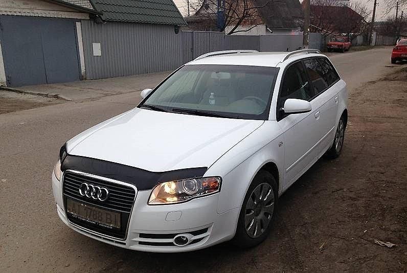 Дефлектор капота мухобойка для Audi A4 (B7) 2005-2008 1795 фото