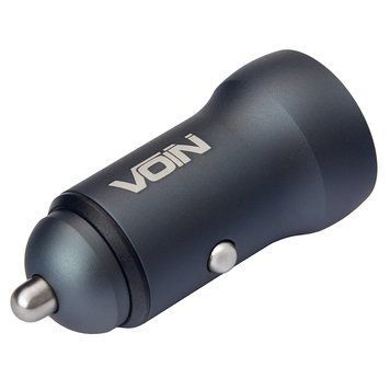 Автомобільний зарядний пристрій VOIN 30W, 1USB QC3.0 18W + 1PD 30W, 12/24V (C-36212) 101910 фото