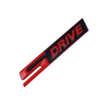 Эмблема надпись S-Drive для Bmw Красная Черный 111х17 мм пластик (на скотче) 95721 фото