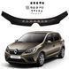 Дефлектор капоту мухобійка для Renault Sandero 2013-2020 Євро Кріплення (Voron Glass) MR11913 96478 фото 1