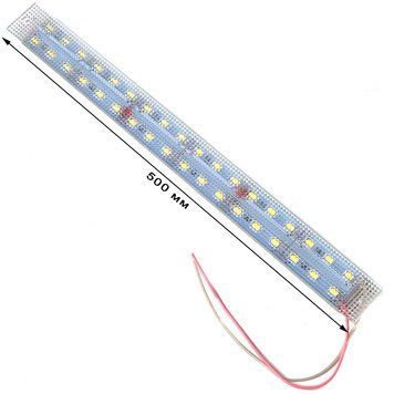 Подсветка салона диодная двойная Призма алюминий 12V - 50 см 2А 72LED Белый свет (5630) 65951 фото