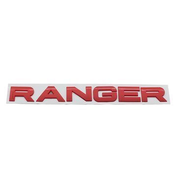 Эмблема надпись Ranger для Ford Красная 300х32 мм пластик (на скотче) 95776 фото