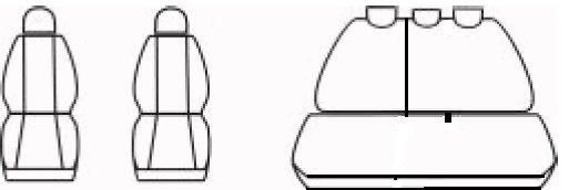 Чехлы для сидений модельные на Daewoo Lanos / Sens комплект Черно-Черные 63278 фото