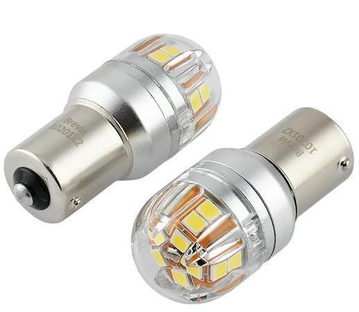 LED автолампа Brevia Spower 12/24V T25 P21W 15x2835SMD 330Lm 6000K CANbus BA15s 2 шт (10201X2) 10201X2 фото