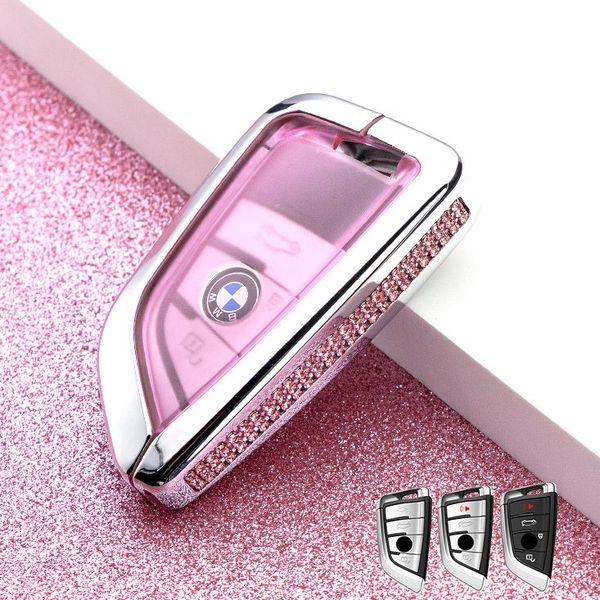 Чехол для автоключей BMW (Брелок и карабин) Розовый Оригинал (YC0021) 44726 фото