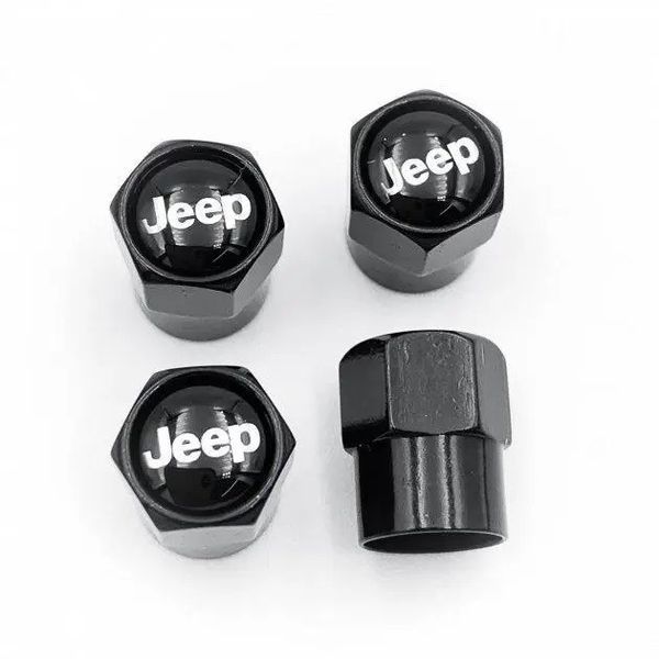 Ковпак вентиля колеса JEEP 4 шт Тюнінг Чорні 89084 фото