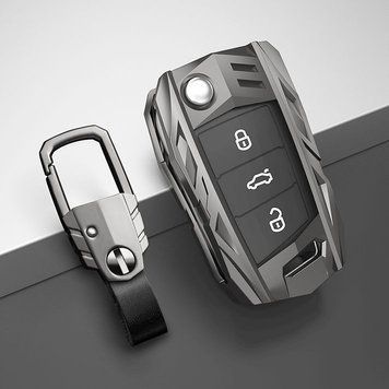 Чохол для автоключів Volkswagen З карабіном Темний хром Оригінал (YA0008) 44732 фото