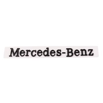 Эмблема надпись Mercedes-Benzчерная глянцевая 250х40 мм пластик (на скотче) 95722 фото