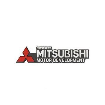 Эмблема надпись Mitsubishi 159х36 мм алюминий (на скотче) 90533 фото