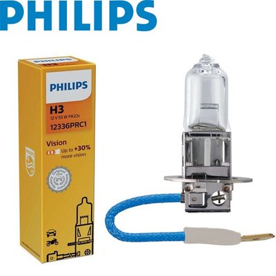 Автолампа галогенна Philips Premium + 30% 12V H3 55W Pk22s 1 шт (12336PRC1) 51789 фото