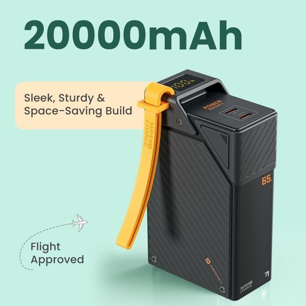 Power Bank Портативний Акумулятор FULLTECH 20000 mAh SFC65W Для Ноутбука Чорний (FP-43) 100433 фото