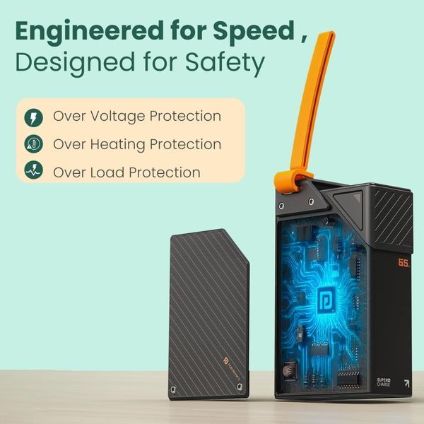 Power Bank Портативний Акумулятор FULLTECH 20000 mAh SFC65W Для Ноутбука Чорний (FP-43) 100433 фото