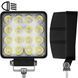 LED фара Brevia Flood Ближний свет 10-30V 48W (16x3W) 3520Lm Алюминиевый корпус IP68 (10652QFX1) 94888 фото