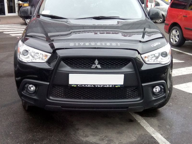 Дефлектор капота мухобойка Mitsubishi ASX 2010- Евро Крепление (Voron Glass) MM30810 101112 фото