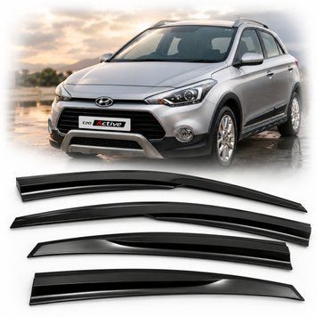 Дефлектори вікон вітровики Hyundai i20 (GB) 2014-2020 4D скотч SunPlex (SP-S-108) 102773 фото