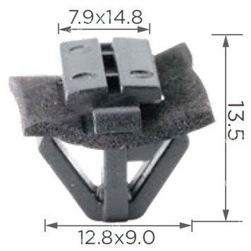 Кліпса кріплення молдингу Двері HYUNDAI KIA (877562G000, 87756-26000, 8775626000, 87756-2G000, 15207) C1149 73377 фото