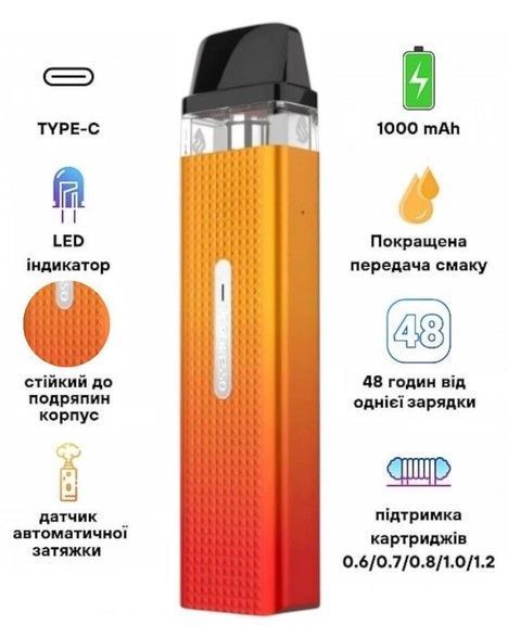 Многоразовая Pod-система Vaporesso Xros Mini 1000mAh 2 мл Cherry Red Вишнево-Красный 67857 фото