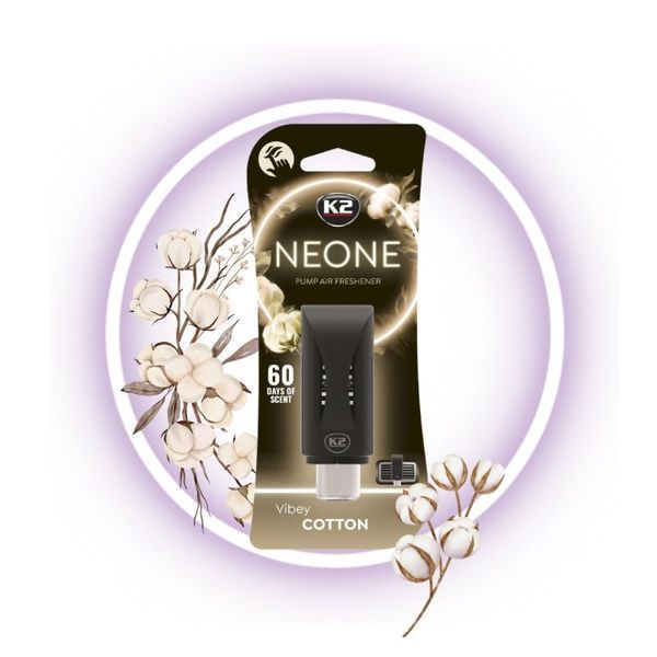 Ароматизатор повітря на обдув K2 NEON VIBE COTTON Бавовна (V373) (K20775) 87006 фото