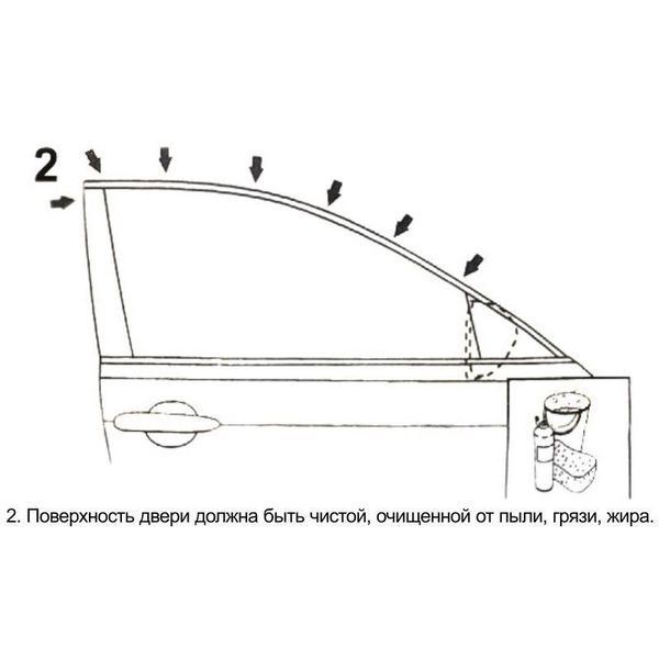 Дефлектори вікон вітровики Chevrolet Cruze 2011-2014 седан Fly 31871 фото