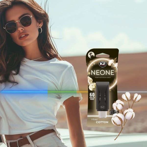 Ароматизатор повітря на обдув K2 NEON VIBE COTTON Бавовна (V373) (K20775) 87006 фото