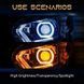 LED Маска Ангельські очі 2.5" D64 мм 12V 6000K BMW Білий Світло Chrome-O 1 шт 94966 фото 4
