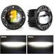 Bi-LED Фара додаткова Кругла 75x50 мм S-28 20W 10-80V W/W 4 360 1 шт (Біле Світло) 64830 фото