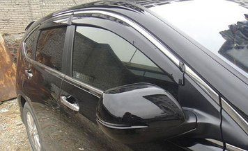 Дефлекторы окон ветровики Honda CR-V 2012- Хром молдинг HOCR1216 фото