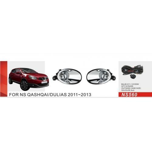 Протитуманні фари для Nissan Qashqai 2010-13 H11 12V 55W з проводкою Комплект (NS-560) 81502 фото