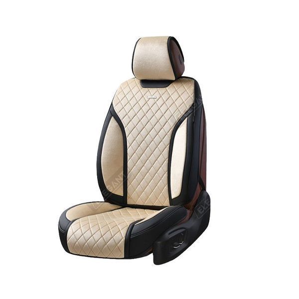 Авточохли для сидінь Алькантара Екошкіра Elegant Torino комплект Бежеві (700 124) 57790 фото