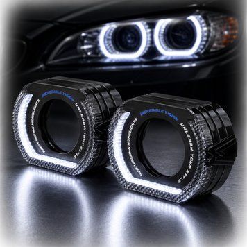 LED Маска Ангельские глазки 2.5" D64 мм 12V 6000K BMW Белый Свет R6-L 2 шт 94968 фото