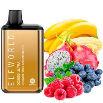 Elf Bar World DC5000 Ultra POD 5% Dragonfruit Banana Berry Питайя Банан Ягода (закінчився термін) 60230 фото