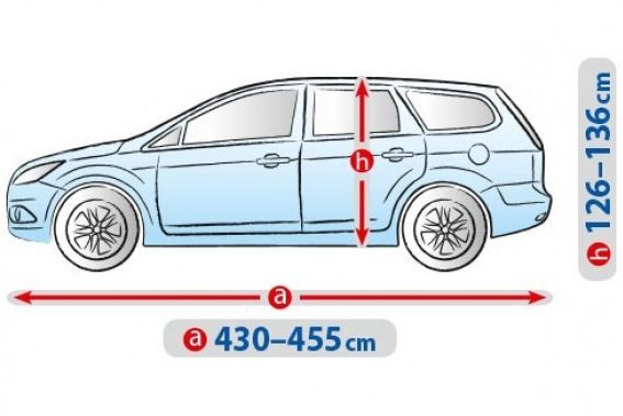 Тент автомобільний для Хечбека / Універсалу Kegel-Blazusiak L2 430-455 х 126-136 см Basic Garage (5-3958-241-3021) 61103 фото